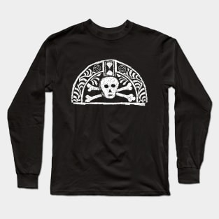 Death's Head Skull Gravestone Rubbing 01 Long Sleeve T-Shirt